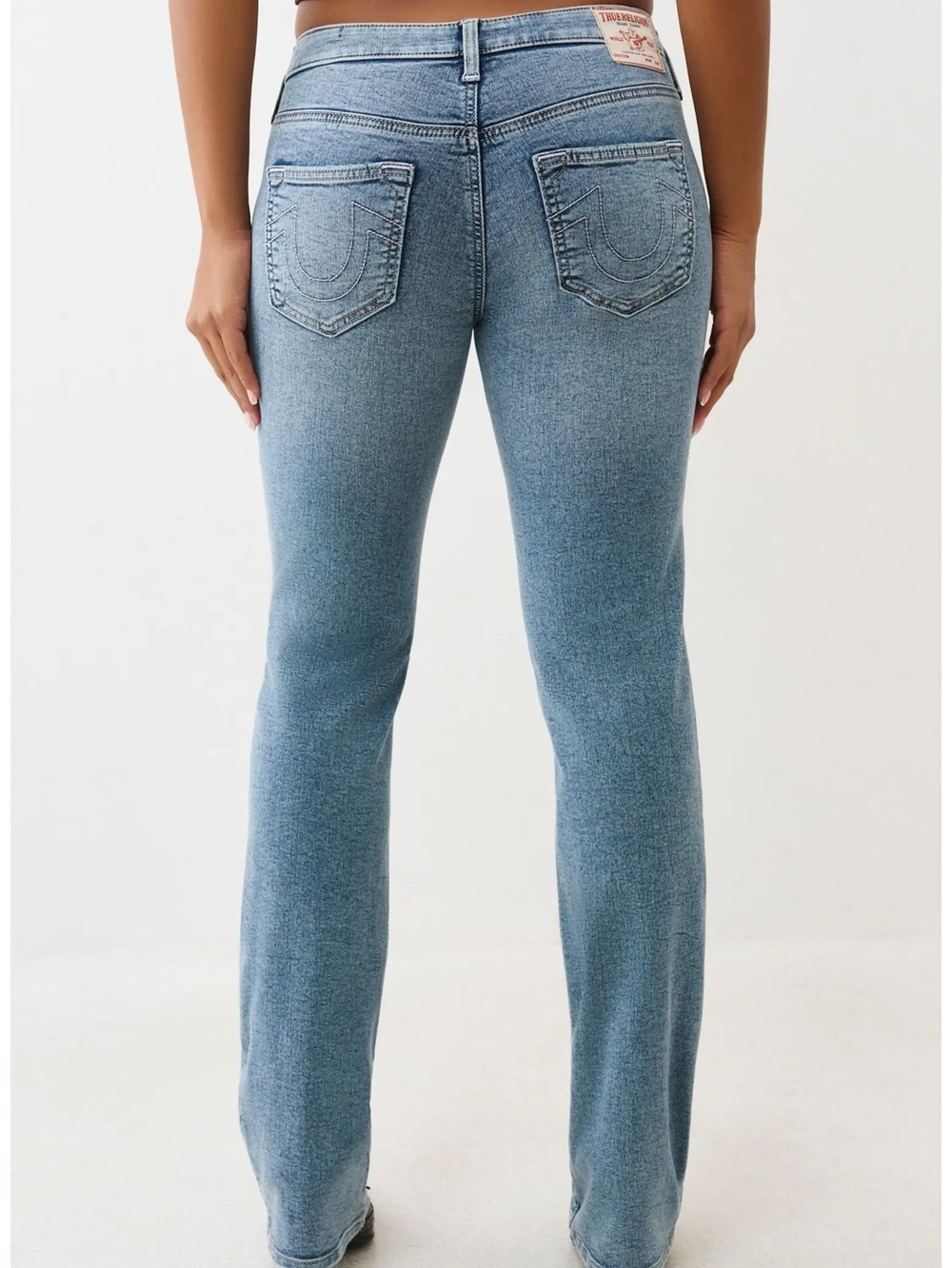 True Religion Women’s Mid-Rise Billie Straight Leg Light Wash Jeans Size 27 - Picture 3 of 16
